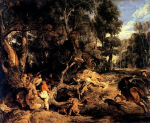 イノシシ狩り 作： Peter Paul Rubens